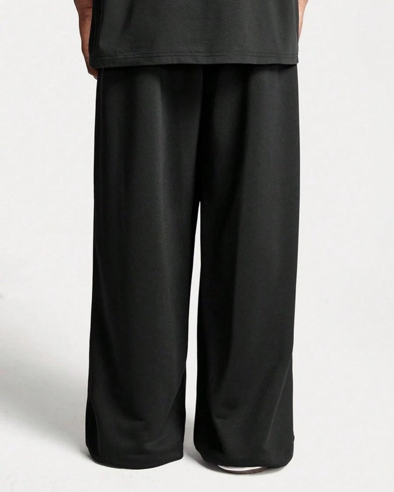 FLYNOFF Brooklyn Print Black Loose Fit Track Pant - Image 3